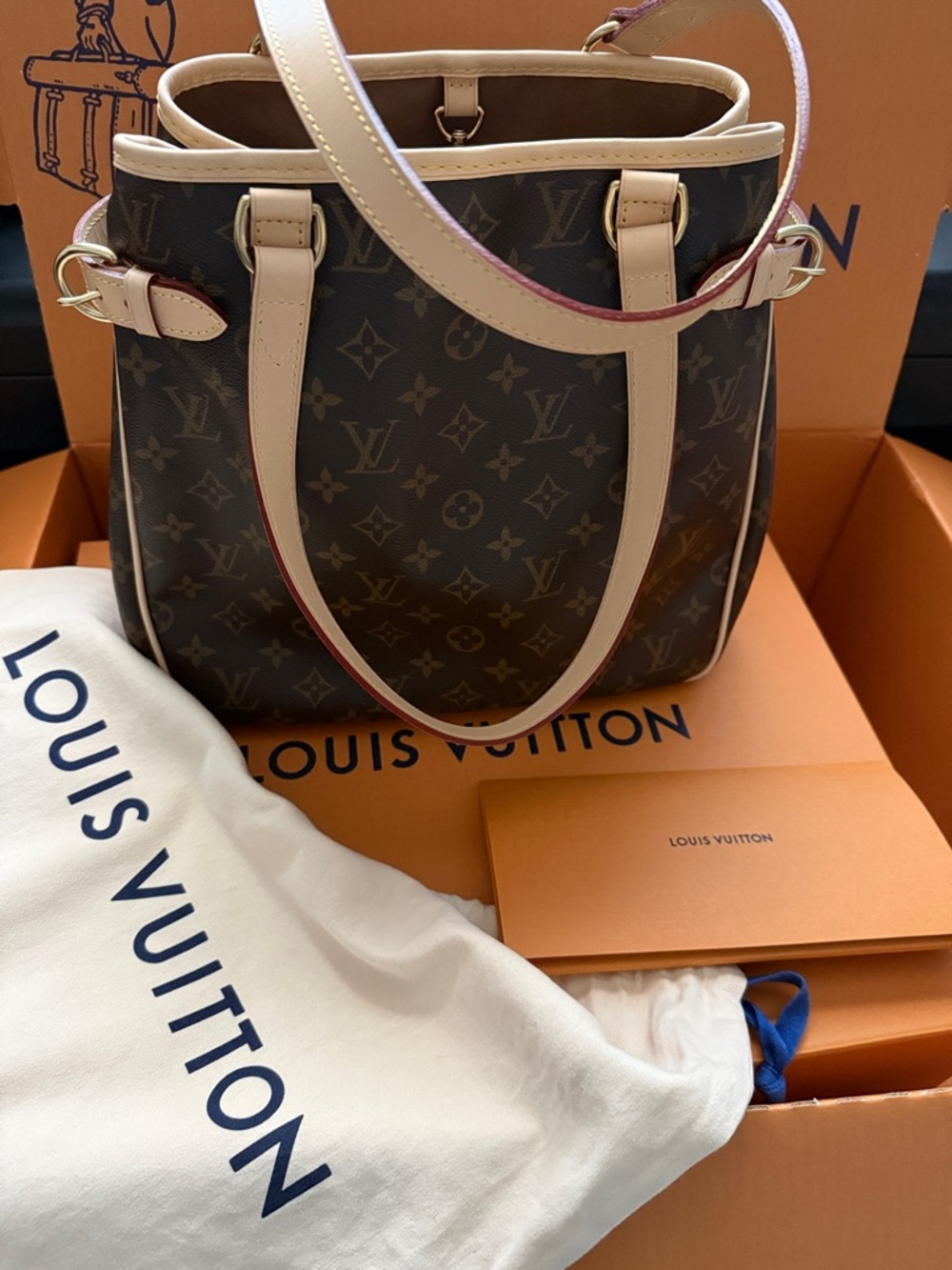 Louis Vuitton Monogram Canvas Tote with New Vachetta Leather Trim